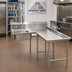 Thumbnail image #2 for Advance Tabco DTS-G70-72R Right-Hand L-Shaped Island Soil Dish Table with Pre-Rinse Sink, 71-Inch, 16-Gauge 304 Stainless Steel