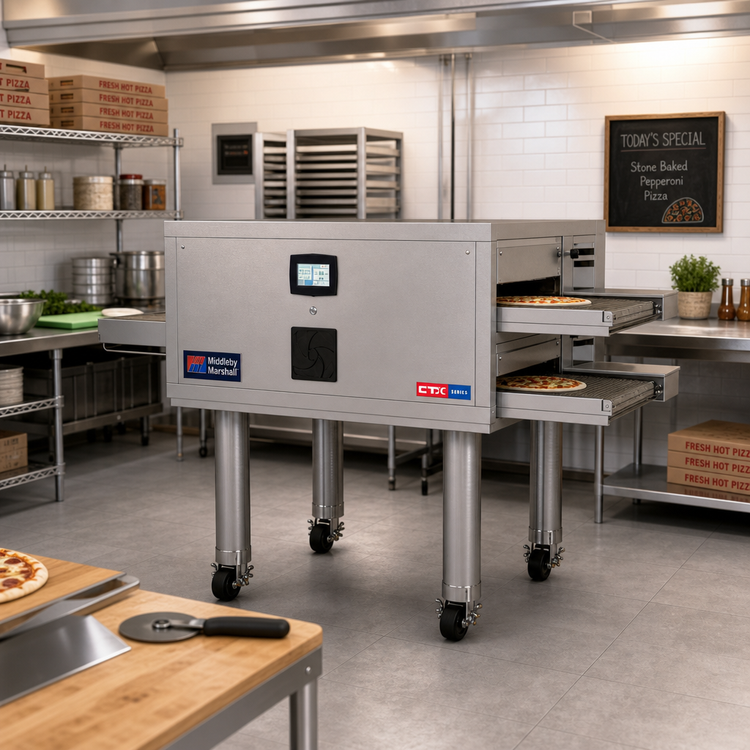 Product image #2 for Middleby Marshall CTX Electric Infrared Countertop Triple-Deck Conveyor Pizza Oven, 55-Inch Chamber, 16-Inch Belt