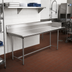 Thumbnail image #2 for Eagle Spec-Master Straight Clean Dishtable, 84 x 30 Inch, Left-to-Right, 14/304 Stainless Steel, 8 Inch Backsplash