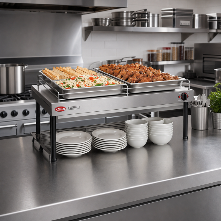 Product image #2 for Hatco Glo-Ray Freestanding Heated Shelf, 18-Inch W x 6-Inch D, Adjustable Thermostat