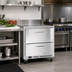 Thumbnail image #2 for Victory Refrigeration 32-Inch One-Section Undercounter Freezer with 2 Drawers, Rear-Mounted Self-Contained Refrigeration