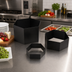 Thumbnail image #3 for American Metalcraft Black Hexagon Buffet Riser Set of 3