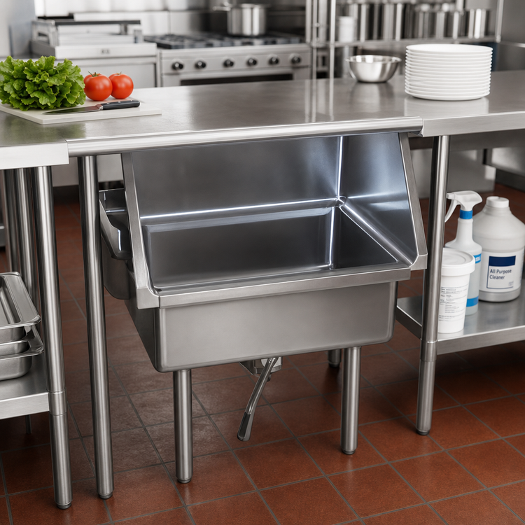 Product image #2 for Advance Tabco DTA-82 Undermount Dump Sink with 15 x 20 x 8 Inch Bowl