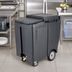 Thumbnail image #3 for Cambro SlidingLid Tall Mobile Ice Caddy, 200 lb Capacity, Granite Gray
