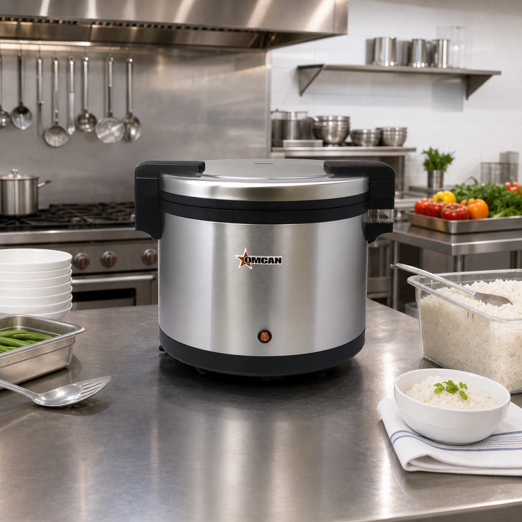 Product image #2 for Omcan USA 96-Cup Commercial Rice Warmer, Countertop Electric, 120V