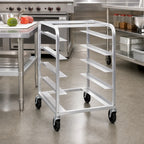Thumbnail image #3 for Channel Manufacturing OT-63 Aluminum Single-Section Oval Tray Rack Cart, 5-Tray Capacity, 6-Inch Spacing