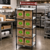 Thumbnail image #2 for Metro Chain Reaction 5-Shelf To-Go Order Pick-Up Station with Sign, Black Epoxy Steel