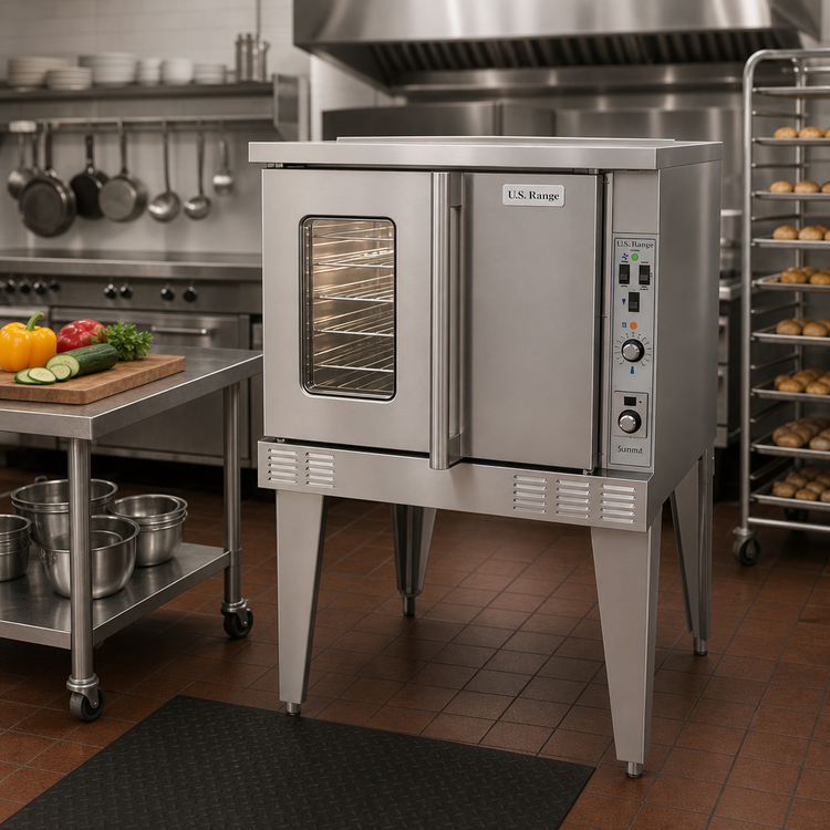 Product image #2 for Garland Summit Series Full-Size Single-Deck Standard-Depth Gas Convection Oven with Left Window Door