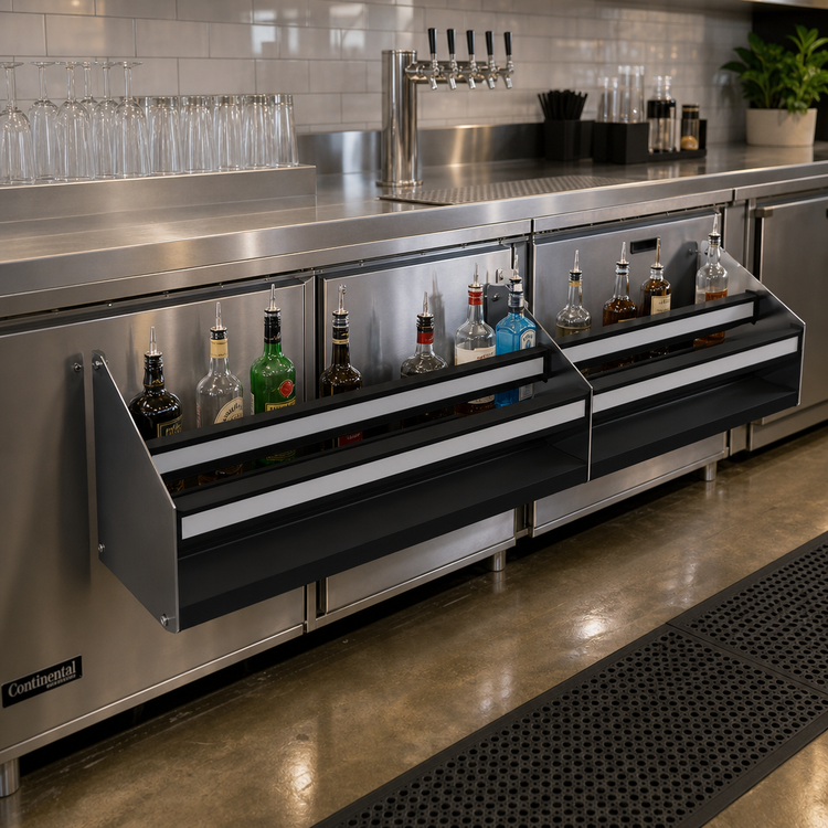 Product image #2 for Glastender 53-Inch Underbar Double Speed Rail, Stainless Steel