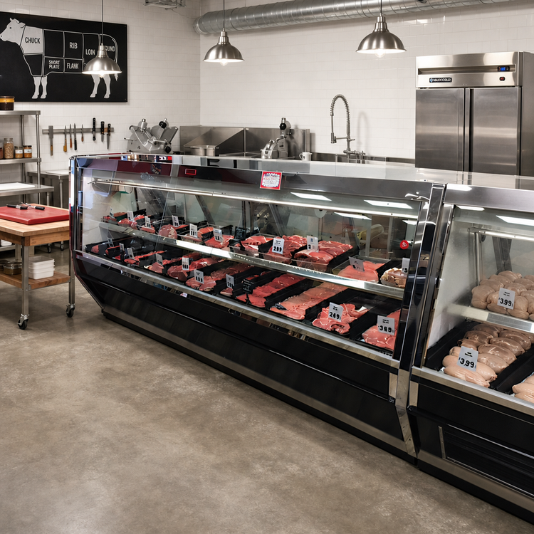 Product image #2 for Howard-McCray 40E Series Full-Service Remote Red Meat Service Case, 100-1/2 Inch, Single Duty, Endless Design, LED Lighting
