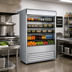 Thumbnail image #2 for Omcan 72-Inch Open Refrigerated Floor Display Case, 37 Cu. Ft., Self-Contained, 220V