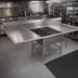 Thumbnail image #2 for John Boos Pro-Bowl 2-Compartment Platter Sink with Left and Right Drainboards, 14-Gauge 300 Series Stainless Steel