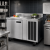 Thumbnail image #2 for Delfield 72-Inch Two-Section Worktop Refrigerator with 4-Inch Backsplash, 2 Doors, Side-Mounted Self-Contained Refrigeration
