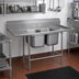 Thumbnail image #2 for Advance Tabco Regaline 2-Compartment Commercial Sink with Left and Right Drainboards, 14-Gauge 304 Stainless Steel