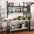 Thumbnail image #2 for Quantum Wall-Mount Cantilever Double Shelf Wire Shelving Unit, 60 x 24 x 34 Inches, Green Epoxy