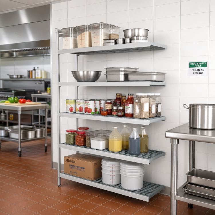 Product image #2 for Fermostock 5-Tier Add-On Polymer Shelving Unit Expansion Kit, 83 Inch H x 59 Inch W x 22 Inch D