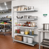 Thumbnail image #2 for Fermostock 5-Tier Add-On Polymer Shelving Unit Expansion Kit, 83 Inch H x 59 Inch W x 22 Inch D