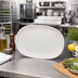 Thumbnail image #2 for Ridge 13-Inch Oblong Melamine Platter, Cement, Matte Finish