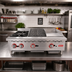 Thumbnail image #2 for Omcan 36-Inch Countertop Natural Gas Hot Plate, Charbroiler, and Griddle Combo