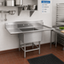 Thumbnail image #2 for Spec-Master One-Compartment 14-Gauge 304 Stainless Steel Sink with Right Drainboard, 47-1/2 Inch W x 35 Inch D