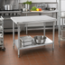Thumbnail image #2 for Advance Tabco 30-Inch x 24-Inch 16 Gauge 304 Stainless Steel Work Table with Adjustable Undershelf
