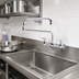 Thumbnail image #2 for Krowne Silver Series Backsplash-Mounted Pre-Rinse Faucet with 24-Inch Double Joint Spout, 8-Inch Centers
