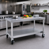 Thumbnail image #2 for New Age 60-Inch x 24-Inch Aluminum Equipment Stand with Removable 12-Gauge Top, Undershelf, and Marine Edge, 1000 lb. Capacity