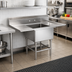 Thumbnail image #2 for Spec-Master 1-Compartment Stainless Steel Sink with Left Drainboard, 18 x 20 x 14 Bowl