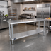 Thumbnail image #2 for Sapphire 72 Inch x 30 Inch Stainless Steel Flat Top Work Table with Galvanized Legs and Undershelf