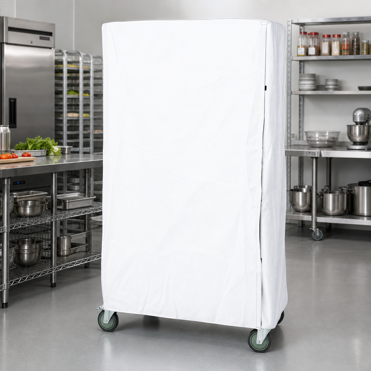 Product image #2 for Quantum White Nylon Wire Cart Cover for 18 x 36 x 74 Inch Carts