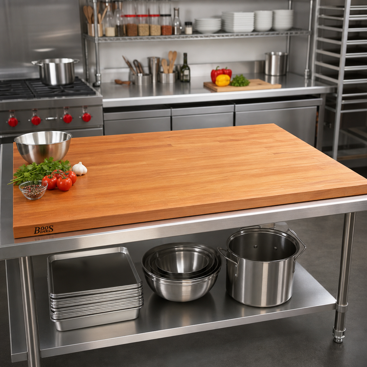 Product image #2 for Boos Block American Cherry Edge Grain Kitchen Countertop, 48 x 48 x 1-3/4 Inch, Penetrating Oil Finish