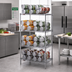 Thumbnail image #2 for Eagle Group 4-Tier Chrome-Plated Steel Can Rack Storage System, Holds 128 #10 Cans