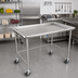 Thumbnail image #2 for John Boos 72-7/8-Inch x 30-3/8-Inch Stainless Steel Sorting Table with 2-1/4-Inch Raised Edge and Locking Casters