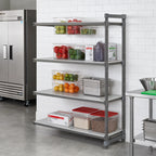 Thumbnail image #2 for Cambro Camshelving® Basics Plus CBA245484S4580 4-Tier Solid Polymer Add-On Shelving Unit, 24-Inch Deep x 54-Inch Wide x 84-Inch High, Brushed Graphite