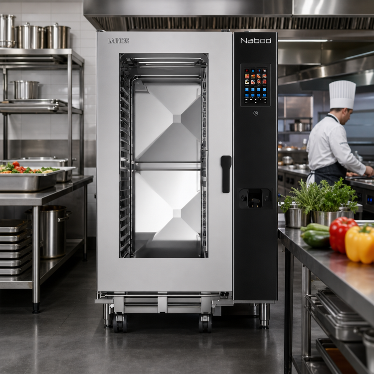 Product image #2 for Lainox Naboo 5.0 Gas Combi Oven with Direct Steam, 20 x 2/1 GN / 40 x 1/1 GN, Floor Model