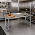 Thumbnail image #2 for Spec-Master 48-Inch x 36-Inch Stainless Steel Work Table with 1-1/2-Inch Rear Upturn and Galvanized Tubular Base