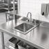 Thumbnail image #2 for Glastender Drop-In Hand Sink with Low-Lead Gooseneck Faucet, 12 x 17 Inch, Stainless Steel