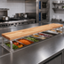 Thumbnail image #2 for John Boos 60 Inch x 12 Inch Steam Table Cutting Board with Adjustable Stainless Steel Supports