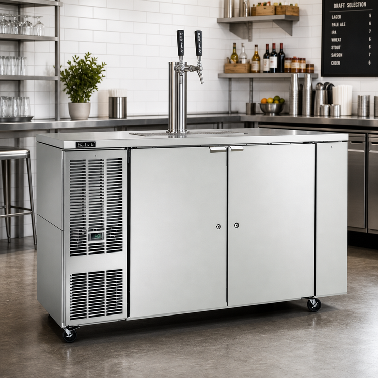 Product image #3 for Perlick DDC68 68-Inch Self-Contained 2-Door Concessionaire Direct Draw Draft Beer Dispenser