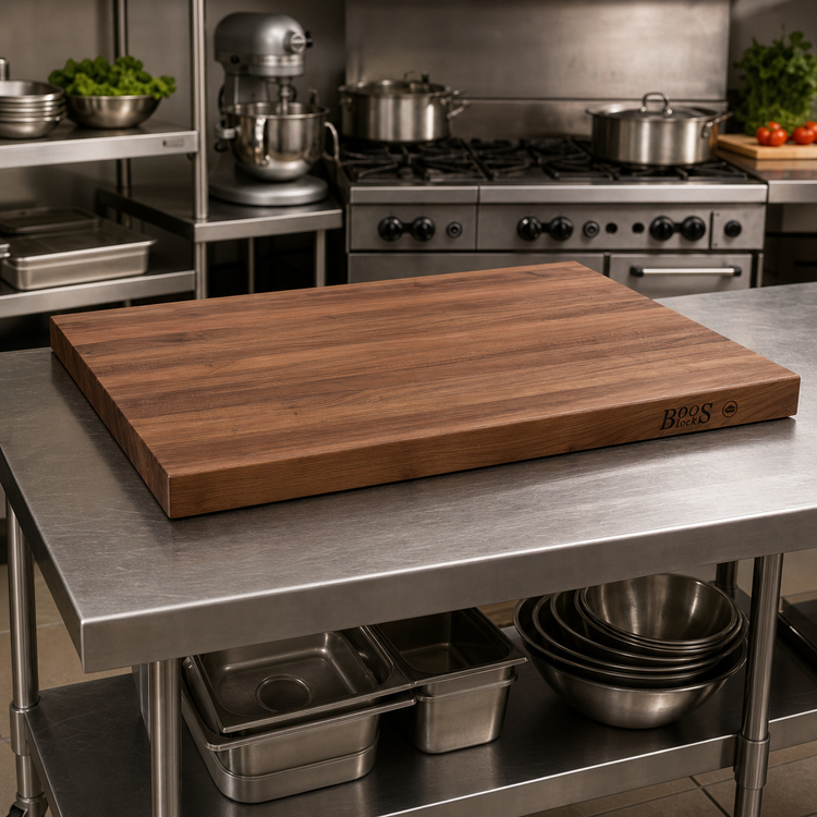 Product image #2 for John Boos Boos Block American Black Walnut Edge Grain Kitchen Countertop, 36 x 32 x 1-1/2 Inches, Flat Top