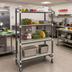 Thumbnail image #2 for Cambro Camshelving Elements XTRA High Density Top Rail 4-Tier Mobile Starter Unit, 21 x 42 x 80 Inches, 3 Vented + 1 Solid Shelves