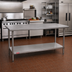 Thumbnail image #2 for Duke 60-Inch x 30-Inch 16 Gauge 300 Series Stainless Steel Work Table with Undershelf, Flat Top