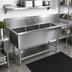 Thumbnail image #2 for John Boos Pro-Bowl 3-Compartment Sink with Right Drainboard, 14-Gauge Stainless Steel