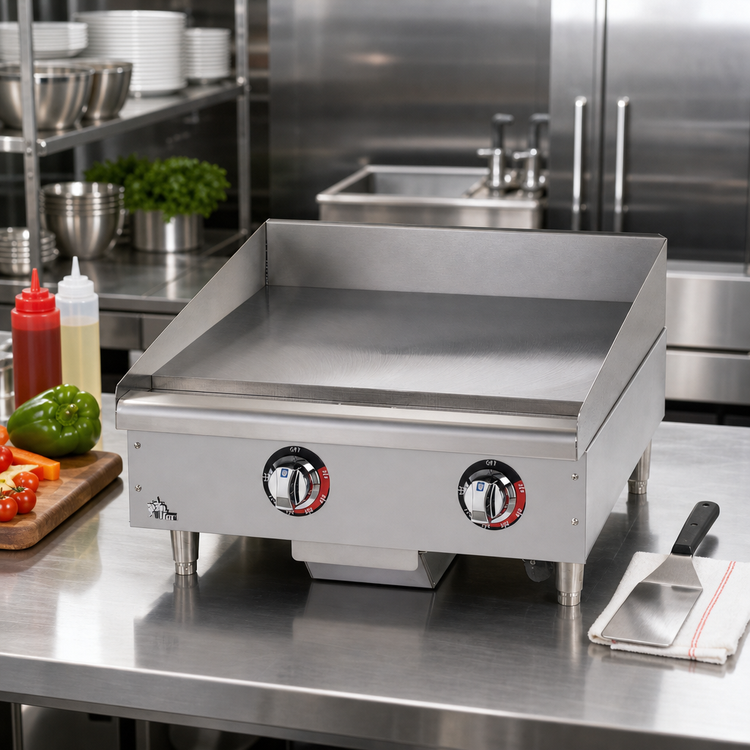Product image #2 for Star-Max Heavy-Duty 24-Inch Electric Countertop Griddle with 1-Inch Polished Steel Plate
