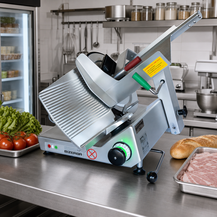 Product image #2 for Bizerba GSP Hi 90 Manual Heavy-Duty Illuminated Safety Slicer, 13-Inch Blade