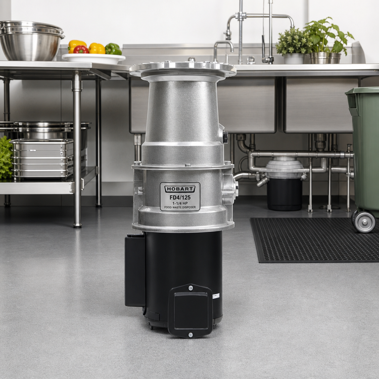 Product image #2 for Hobart FD4/125 1-1/4 HP Food Waste Disposer, Basic Unit Only, Aluminum Housing