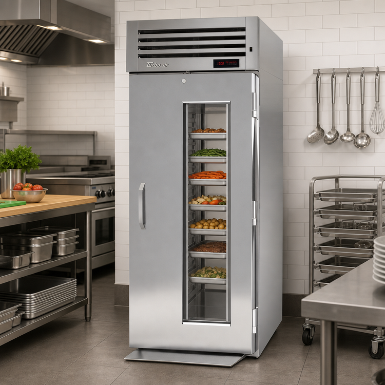 Product image #2 for Turbo Air PRO-26H2-G-RT Roll-Thru One-Section Heated Holding Cabinet with Glass Doors