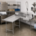 Thumbnail image #2 for Advance Tabco L-Shaped Left-Hand Dishlanding Soil Dishtable with Pre-Rinse Sink, 107 Inch Long
