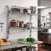 Thumbnail image #2 for Quantum Cantilever Double Shelf Wall-Mount Wire Shelving Unit with (2) 36 x 21 Inch Shelves