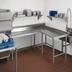Thumbnail image #2 for Spec-Master Island Clean Dishtable, 60-Inch Machine-to-Corner x 60-Inch Corner-to-End, 30-Inch Working Depth, 14/304 Stainless Steel